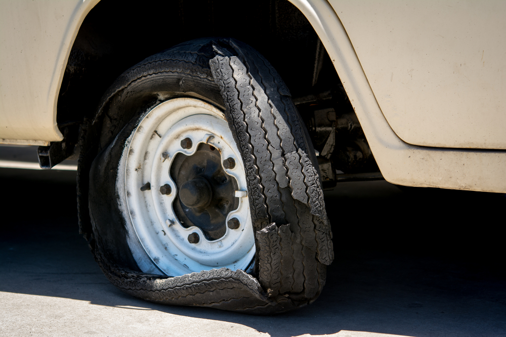 Vehicle's back right tire blowout